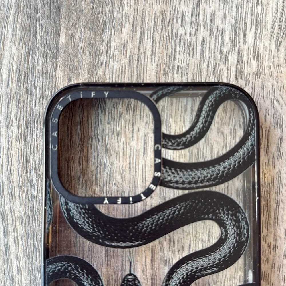 Casetify Cell Phone Case Black Kingsnake Snake iPhone 13 Pro Max Clear